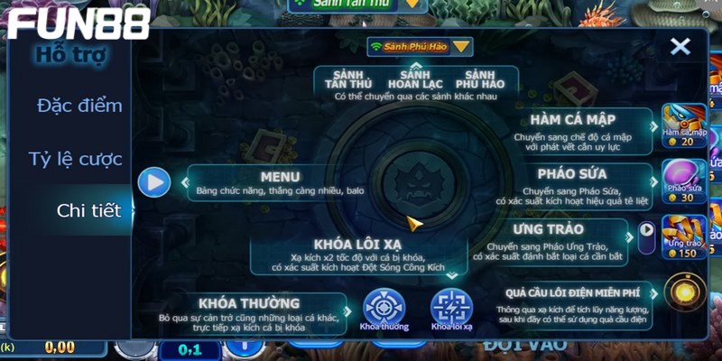 luat choi don gian cua game ban ca fun88 Luật chơi đơn giản của game bắn cá FUN88